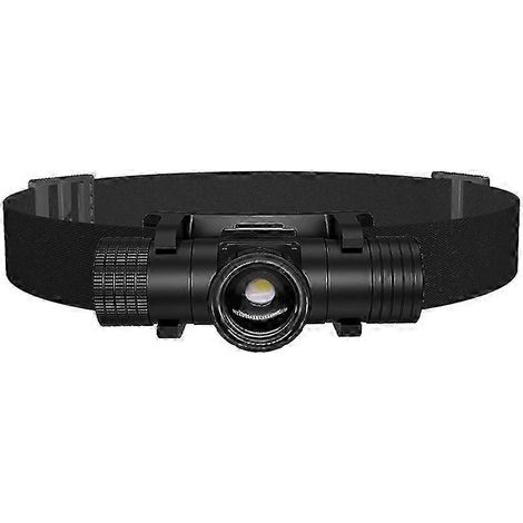 Lampe frontale pivotante et zoomable pour une utilisation en extérieur, LED haute puissance 6000K, rechargeable par USB-C, idéale pour le camping. WHBYV (1/4)