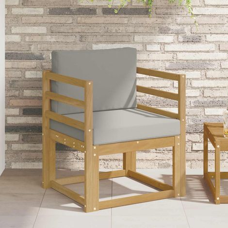 Teenpull – 2 Stück Outdoor-Sofagarnitur Polyester Weiß und Hellgrau (1/5)