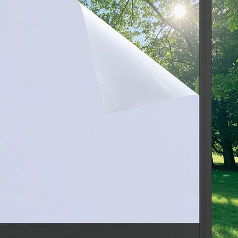 Film Occultant Fenêtre Blanc, 100% Anti UV,électrostatique Film, pour Vitre pour Bureau Maison Fenetre Anti Regard 30 cm x 200 cm (1/5)