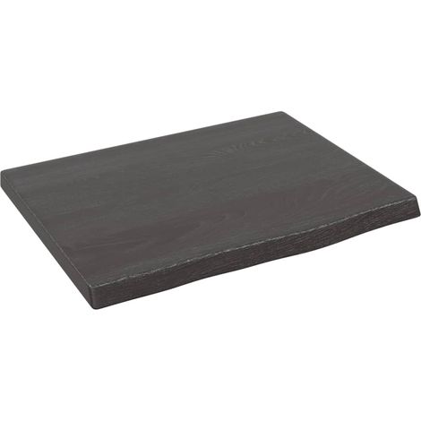 Étagère murale Étagères Murales Flottantes de Rangement gris foncé 40x30x2 cm bois chêne massif traité BRZH689526 (1/4)