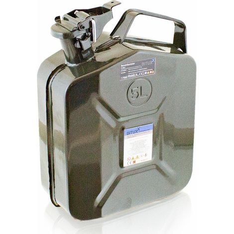 5L Stahl Benzinkanister Kraftstoffkanister Kanister UN Zulassung (5 Liter)
