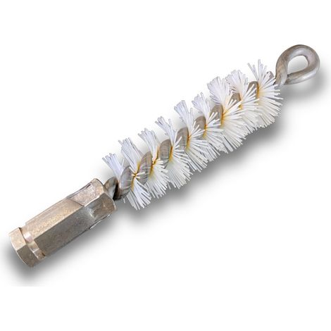 Brosse à tube PRO NYLON Ø 25 mm Raccord M12175 femelle Ame en acier torsadé Nettoyage brossage tube et canalisation Kibros 41SCN25 (1/5)