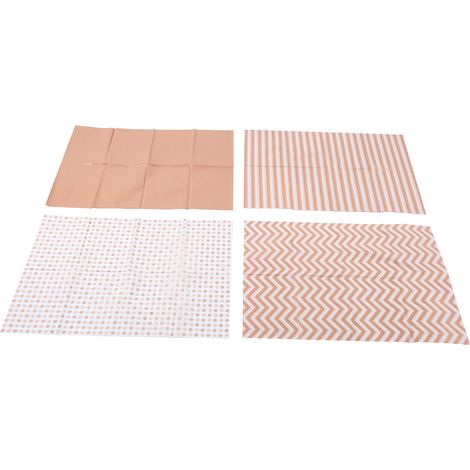 sac cadeau de fête en papier d'emballage à pois or rose (1/5)