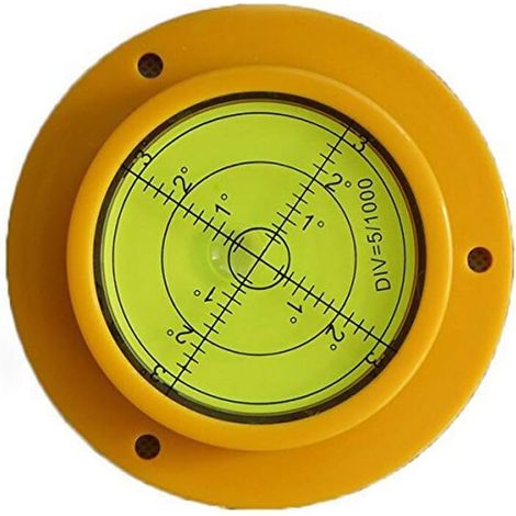 Niveau à bulle rond de précision 90 mm avec trous de montage pour camping-car (1/4)