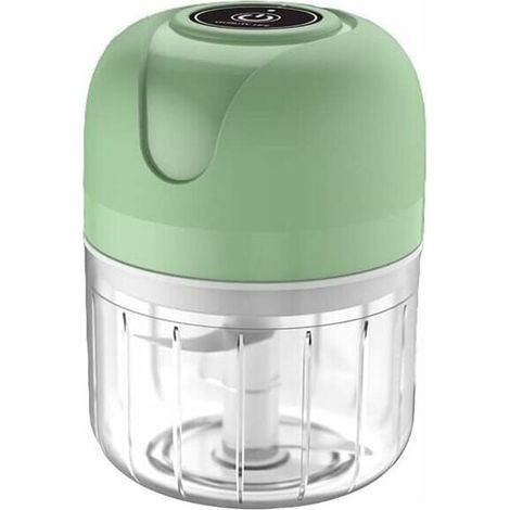 Robot de cuisine électrique - Mini hachoir à ail sans fil - 250 ml - Rechargeable par USB - Amovible - Pour nourriture de bébé, piment, oignons, ail, viande (1/5)