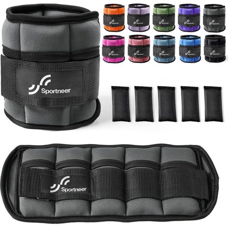 Poignets et chevilles lestés réglables pour fitness, musculation, course à pied (1/5)