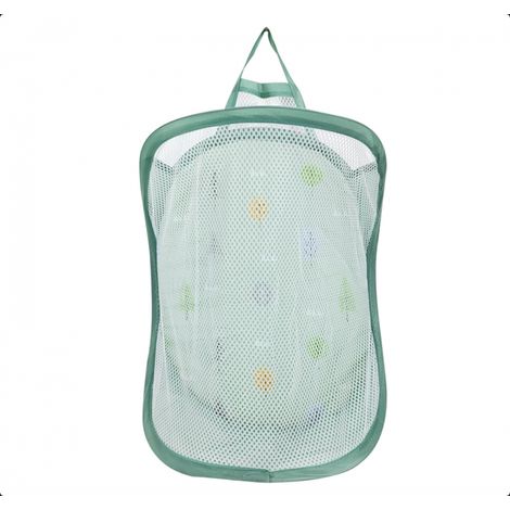 Panier linge bébé vert pop‑up – Pour jouets et vêtements en crèche
