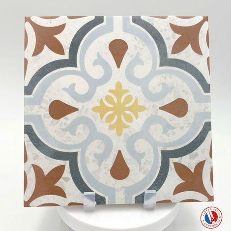 Aelle - Carrelage sol / mur effet terrazzzo coloré à motif 20x20 cm STRACCIATELLA GUBA - Vendu par boîte de 1 m² (1/4)