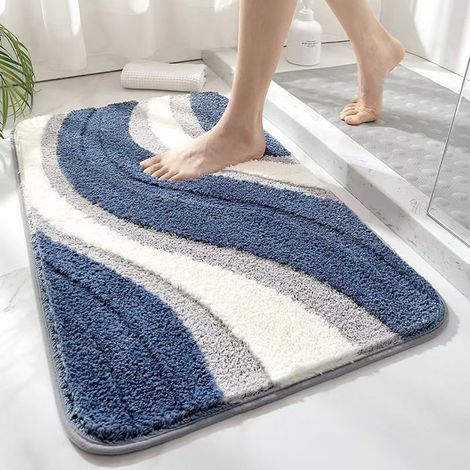 Tapis de bain -Paillasson - Tapis de bain antidérapant - Paillasson d'intérieur - 50 x 80 cm - Antidérapant et absorbant - Lavable (1/5)