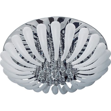 Plafoniera nice 24xg4 12v+132x0.04w led h.30xd.80cm cromo