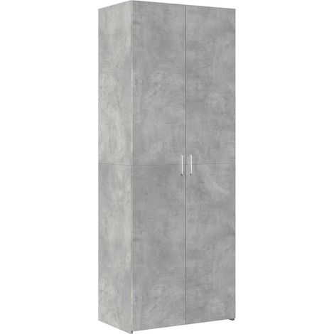 Maison Exclusive - Credenza Grigio Cemento 70x42,5x185 cm in Legno Ingegnerizzato
