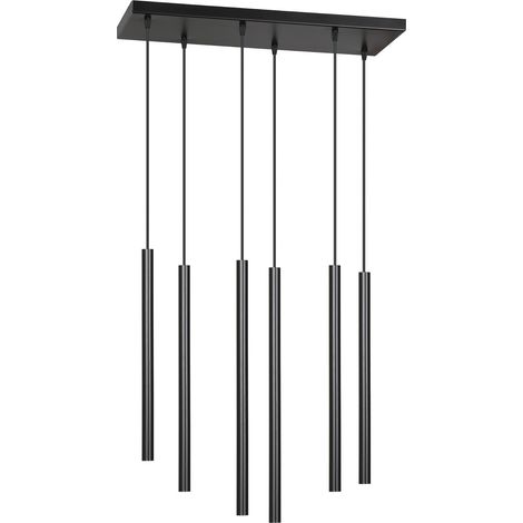 Lustre suspension Emibig Selter 6 noir 6xG9 Ø59 120cm (1/5)
