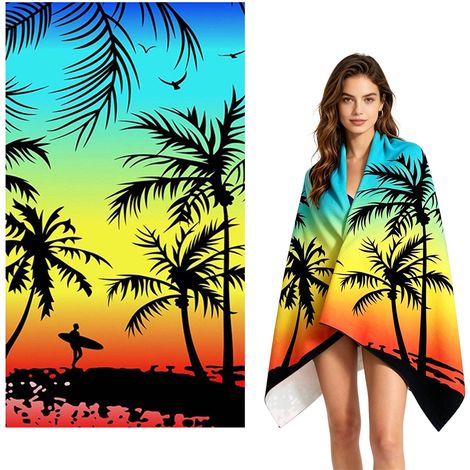 Strandtuch für Erwachsene – ringgesponnenes Poolhandtuch – schnelltrocknend – super saugfähig – großes Badehandtuch – 180 x 100 cm (1/5)