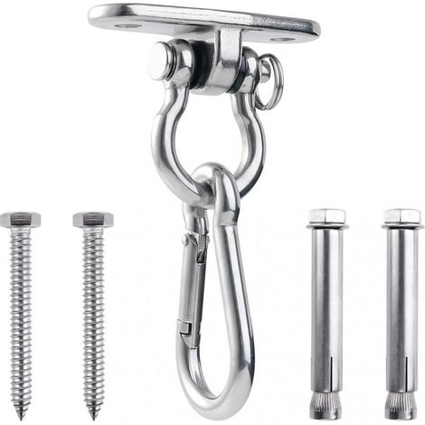 Crochet De Plafond, 450KG Capacité Crochet de Fixation Murale de Plafond, Support de Plafond Suspension Trainer Kit de Suspension pour Chaise accrochante Hamac Sling Trainer Sac de Boxe (1/4)