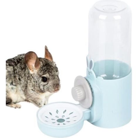 Distributeur Eau Lapin, 500ML Suspendue Abreuvoir Automatique Anti-Goutte Biberon Cochon d'Inde Hamster Chinchilla Hérisson Furet (1/4)