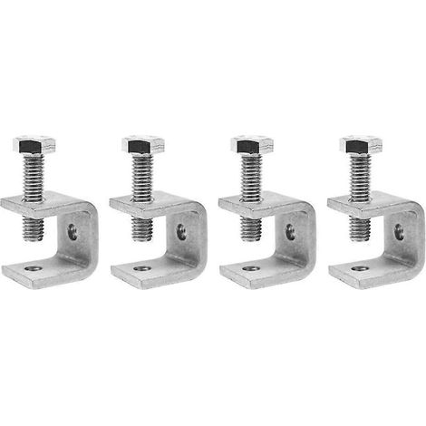 pince en C pour tuyau en acier, pince carrée, anneau de traction, support fixe réglable, quincaillerie multifonctionnelle (1/5)