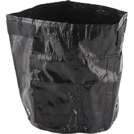 Sac de plantation PE respectueux de l'environnement, respirant, pochette de culture de plantes, outil de jardinage, noir, 3 gallons, 25x22cm (1/5)