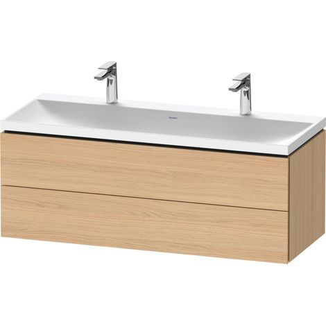 Duravit L-Cube c-shaped Ensemble suspendu, 2 tiroirs, 2 plans de
