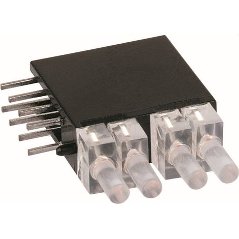 Mentor Display a LED multiplo 2820.2831 13 mm Verde, Rosso 3 mm 20 mcd 20 mA 2 V, 2.2 V R=4-bin, RM=2,9 (1/2)
