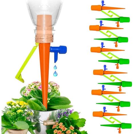 Set di 12 lance per l'irrigazione automatica delle piante con supporto antiribaltamento (1/5)