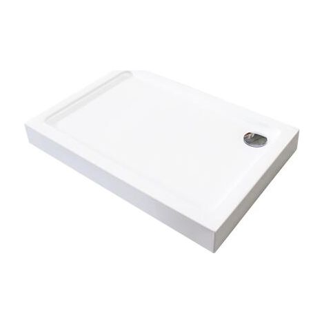ONDEE ZEN - Receveur de douche LARY - Antidérapant - 80x120X13cm - Acrylique - Blanc