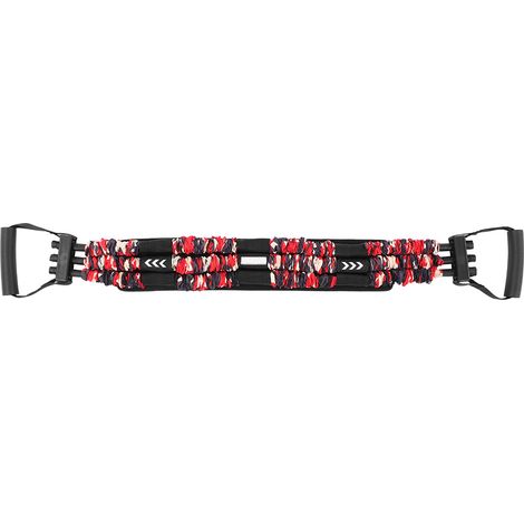 Barre de pompes pectorales - Matériel de musculation en rouge camouflage pour entraînement poitrine (1/5)