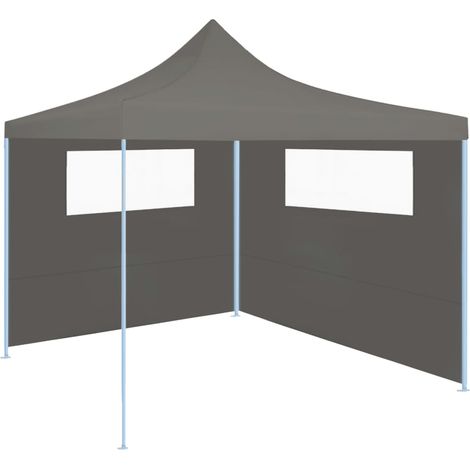 vidaXL Parete con Finestre per Gazebo 6x2 m Antracite