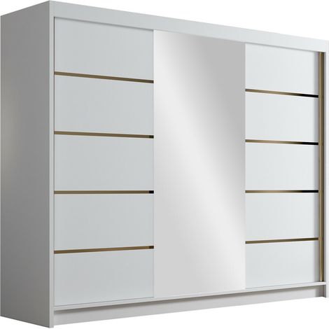 Armario Closico Veltron II, Si, 215x250x58cm, Puertas de armario: Correderas, Número de estantes: 0