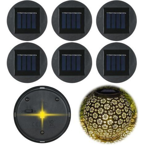 6 Pieces Replacement Solar Lights - 8 cm - Waterproof - Replacement Solar Panel for Solar Lantern, for Solar Lantern for Outdoor Garden Decoration (1/5)