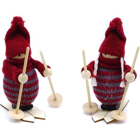 C96207 Weihnachtsmaskottchen-Anhänger, Mann auf Skiern
