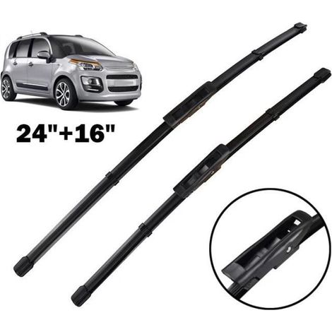 Lot de 2 Balais d'essuie-glace avant pour Citroën C3 Picasso 2011 2012 2013 2014 2015 2016 2017 (1/4)