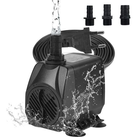1 Pompe Aquarium, Débit 2500L/H, Hauteur 2,5M, Pour Fontaine Extérieur Et Bassin (1/5)