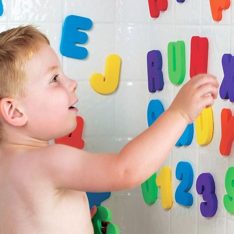 36 Lettres A-Z et Chiffres 0-9 Autocollants de Baignoire Flottants en Mousse Jouets Éducatifs pour Enfants (1/5)