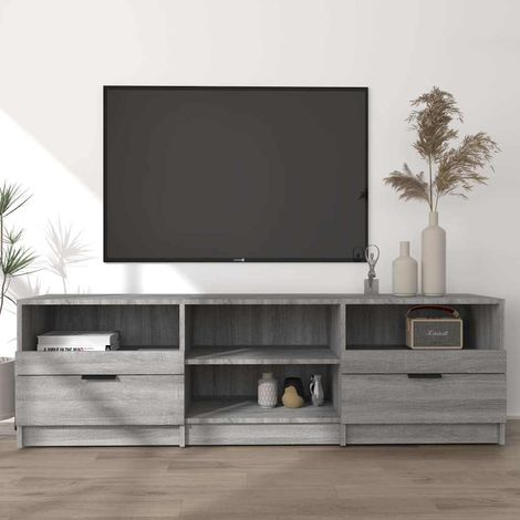 vidaXL TV Cabinet Grey Sonoma 150x33,5x45 cm Engineered Wood (1/5)