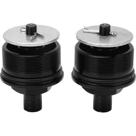 2 pcs Précharge de fourchette de fourche en métal Adormeurs à amortisseur avant Boulons de tube Couvertures pour CB400 Black. (1/5)