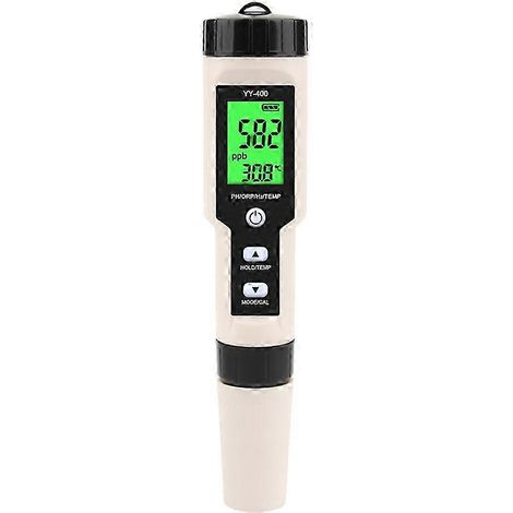 Testeur de qualité de l'eau 4 en 1 pH/ORP/H2 et TEM avec rétroéclairage (1/4)