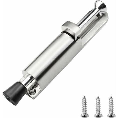 Verrou a levier Butée de Porte à Levier Retenue Butée de Porte à Ressort Arrêt de Porte en Métal avec Commande au Pied pour Gardez la Porte Stable avec Vis (1/5)