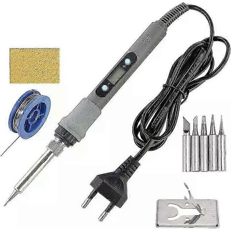Nouveau fer à souder électrique à température réglable 220 V/110 V 60 W/80 W, station de soudage et de retouche avec outils de réparation et de chauffe pour pointes de crayon.