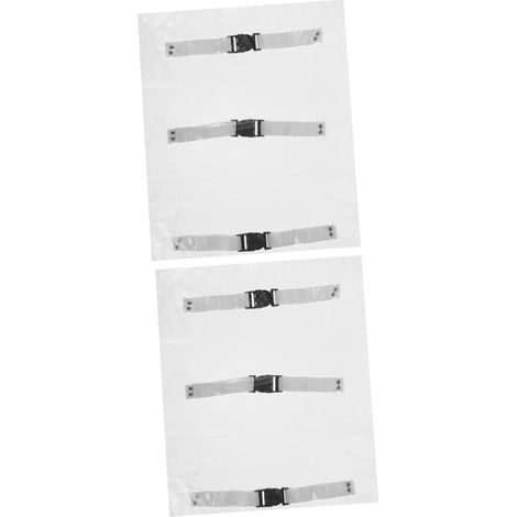 Paire de housses protection transparentes en PVC avec bande (1/5)
