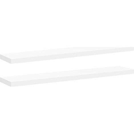Estantes flotantes de pared 2 uds MDF blanco 120x23,5x3,8 cm vidaXL (1/5)