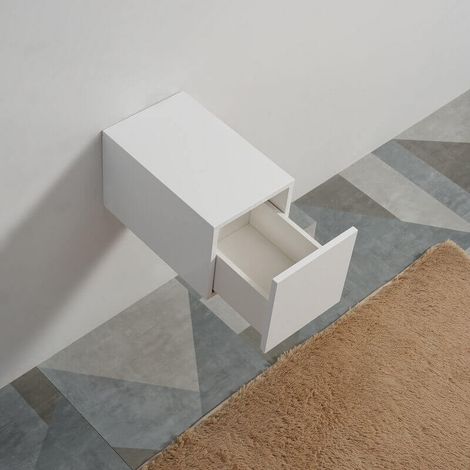 Meuble de Rangement 1 Tiroir Façade MDF 19 mm Blanc - 30x50 cm - City (1/5)