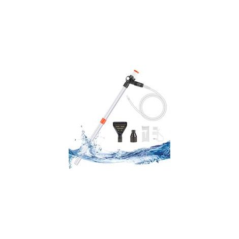 Nettoyeur Gravier Aquarium,Changeur d'eau D'aquarium Nettoyeur D'aquarium avec Siphon pour Changer l'eau et Nettoyeur Le Sable avec Bouton Poussoir d'air (1/5)