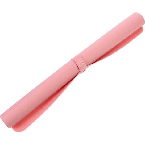 Tapis De Pâtisserie Antidérapant Silicone Tapis De Pétrissage Roulage De Pâte Matériel De Cuisine Pratique Et Facile à Nettoyer'Rose'40X5X5CM