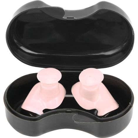 Wasserdichte und staubdichte Silikon-Spiral-Ohrstöpsel für Kinder und Erwachsene, Schwimmzubehör (rosa) (1/5)