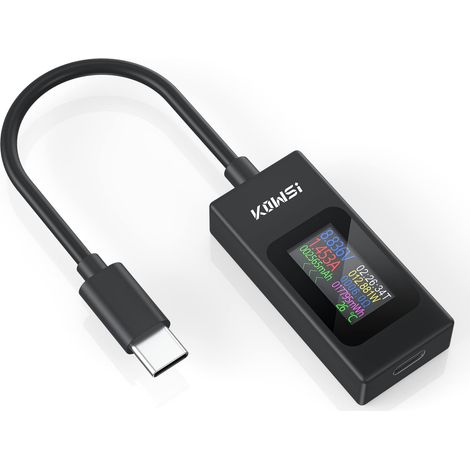 USB-C Multimeter Tester, Spannungs- und Strommessgerät 4-30V 0-6.5A Typ-C Voltmeter Amperewattmeter Ladegerät Detektor (1/5)