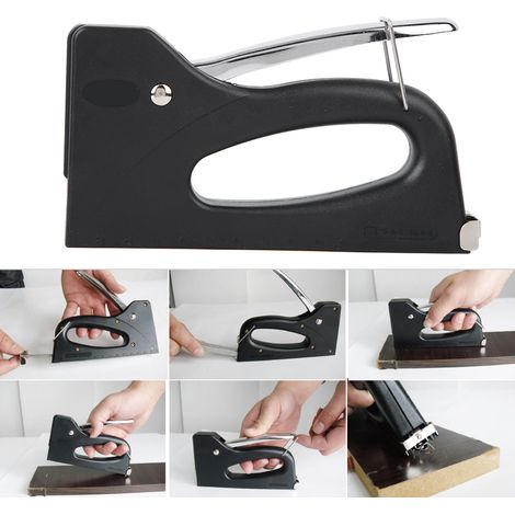 Pistolet à agrafes manuel en ABS pour cadres photo, outil de bricolage avec sécurité verrouillable (1/5)
