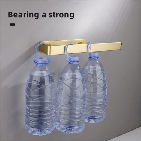 Porte-Serviettes - Acier Inoxydable 304 - Adhésif Sans Perçage - Salle De Bain - Doré - 1 Pièce (1/5)