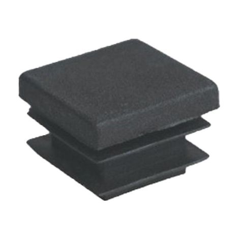 Lot de 10 bouchons plastique carrés noirs pour tubes métalliques, Type B, idéal pour clôtures, meubles et profilés, capuchon de protection robuste (1/4)