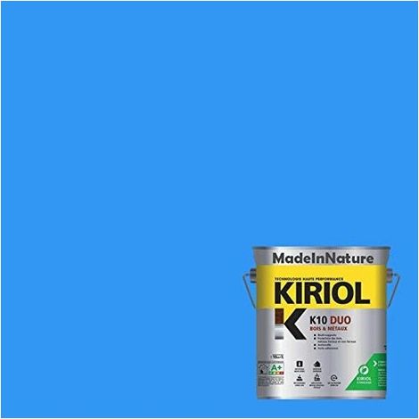 Peinture Métaux Antirouille, Sous couche et Finition, sur Fer, Acier, Galvanisé, même rouillés, très opacifiant - 0.75 litre - RAL 5012. (1/4)