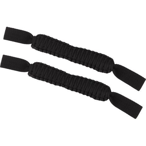 Rutschfester Haltegriff aus Fallschirmseil für Auto-/SUV-/ATV-/UTV-Sitze, 29,6 cm, schwarz